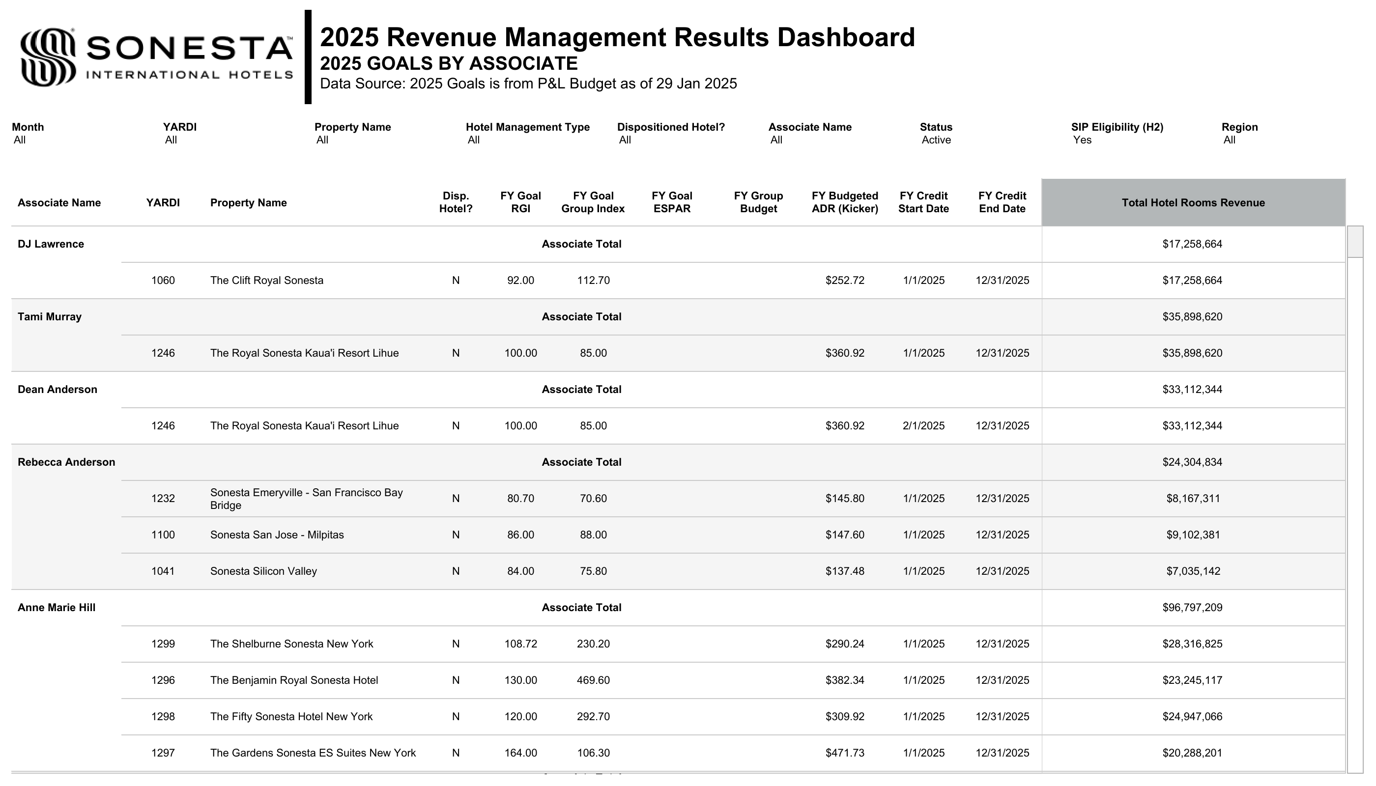 thumbnail: 2025 Revenue Management Results Dashboard